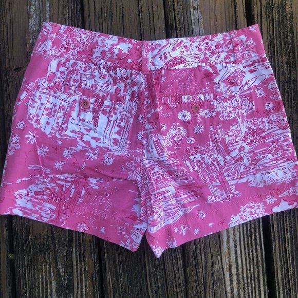 Lilly Pulitzer Shorts Skinny Dippin Sz 4 Callahan Womens Pink White RARE HTF - Picture 7 of 8